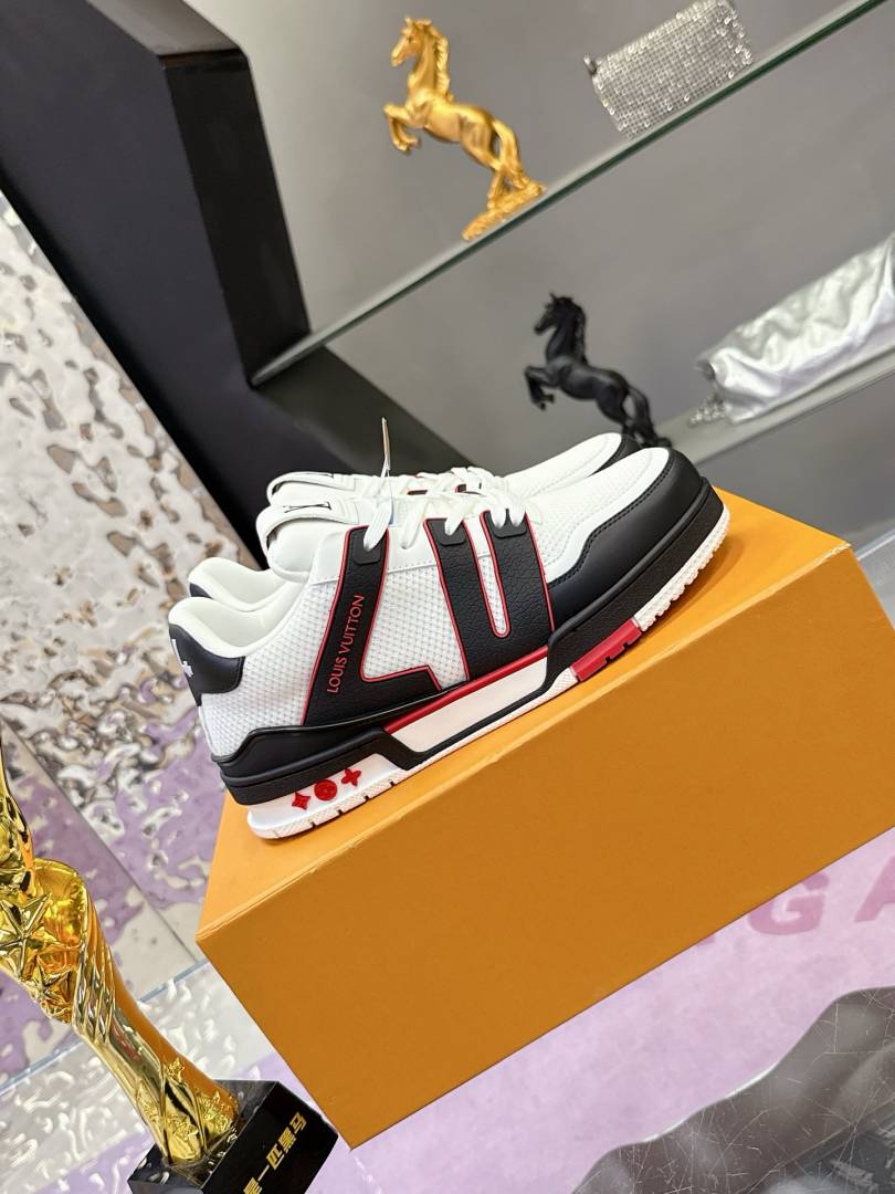 Louis Vuitton ICONIC TRAINER WHITE RED