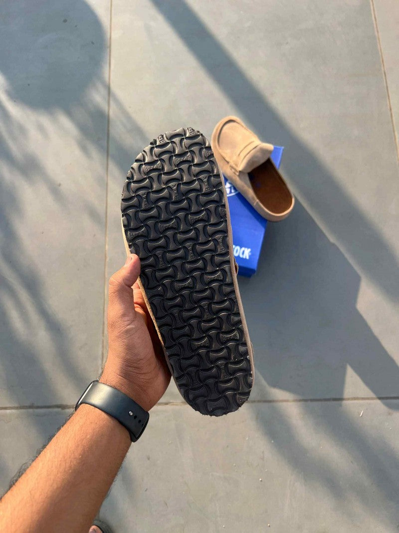 Birkenstock Naples Wrapped Suede Biege