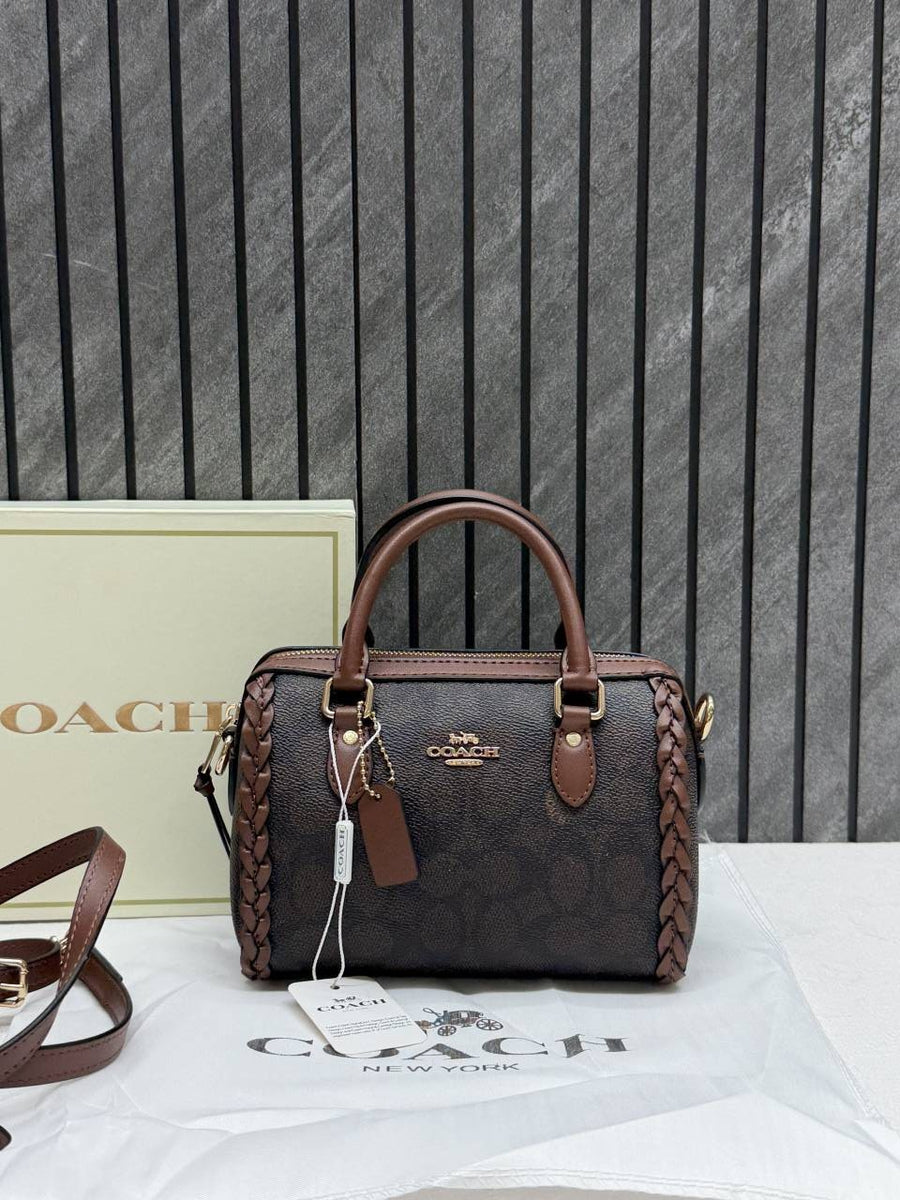 Coach Rowan Mini Braided Crossbody Bag With Original Magnet Box & DustCover Packing