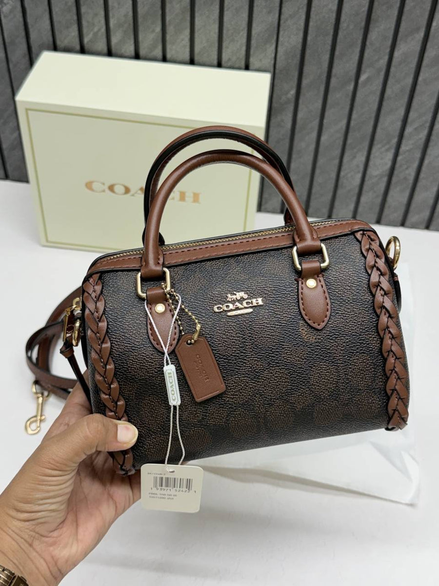 Coach Rowan Mini Braided Crossbody Bag With Original Magnet Box & DustCover Packing