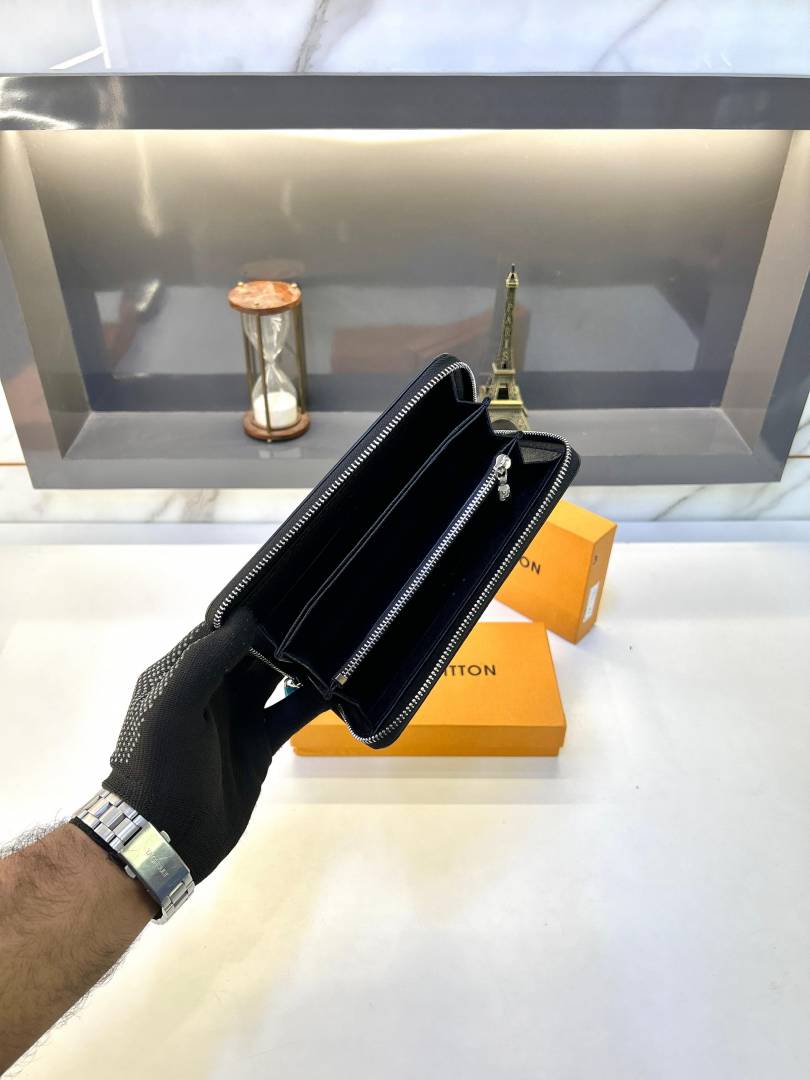 Louis Vuitton Long Wallet Black Fa 459