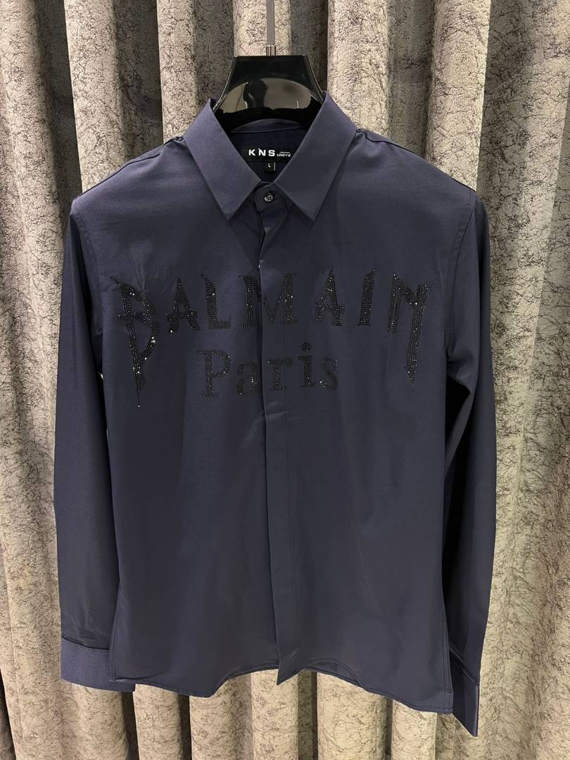 Balmain imported store article diamond china shirt