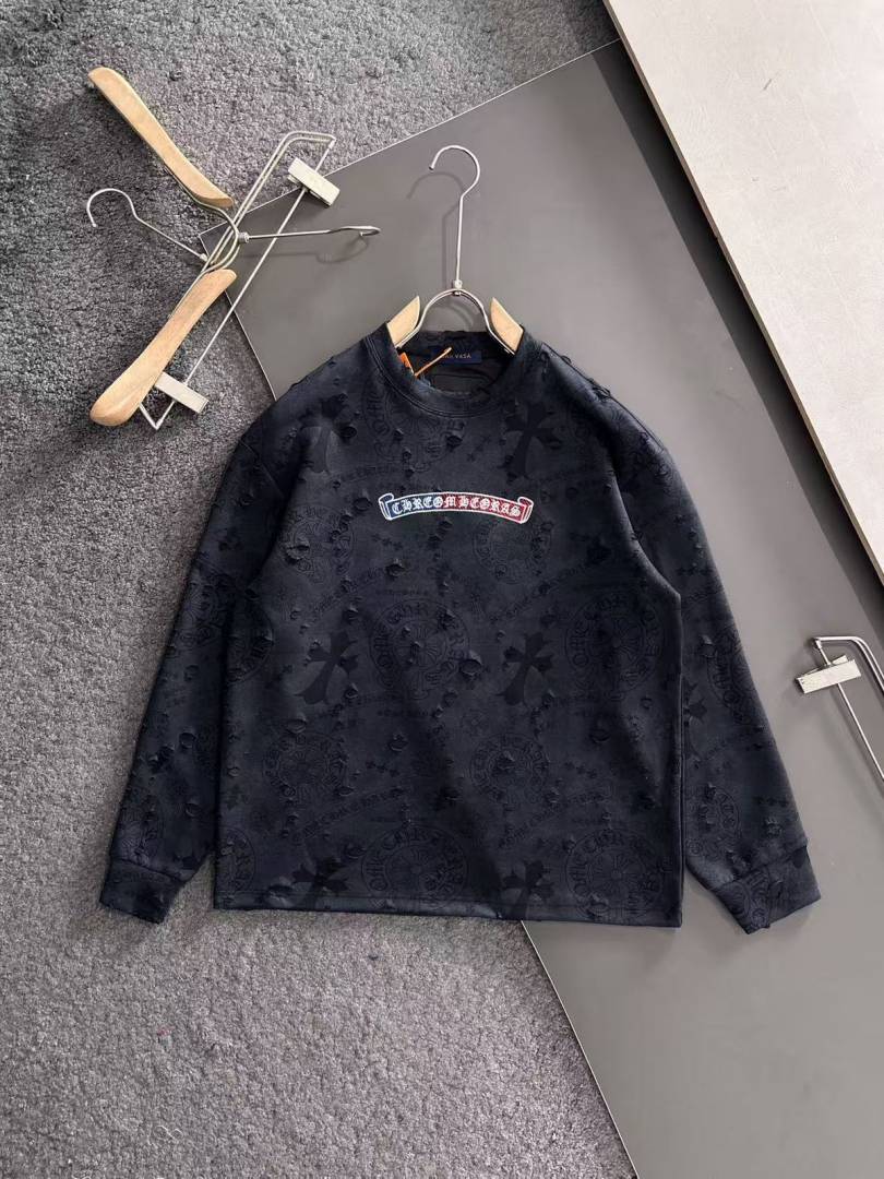 CHROME HEARTS IMPORTED SWEATSHIRT STORE ARTICLE BLACK AND GREY