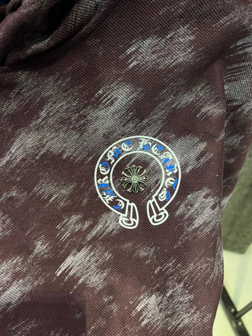 CHROME HEARTS IMPORTED HOODIE STORE ARTICLE PURPLE AND GREY