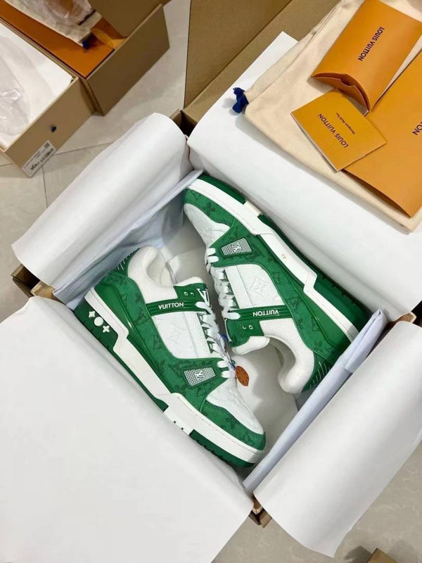 Louis VUITTOON TRAINER MONOGRAM GREEN DENIM