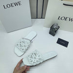 Loewe Petal Anagram White Slides For Women With Original Box And Dust Cover White 2506