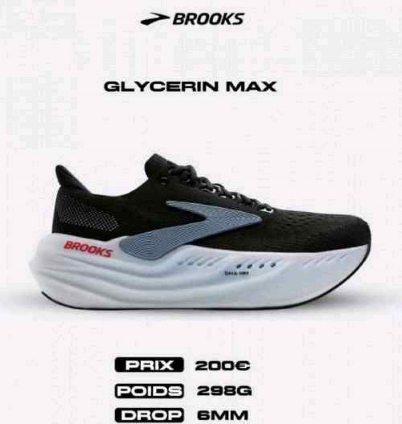 Brooks Glycerin max black White 743