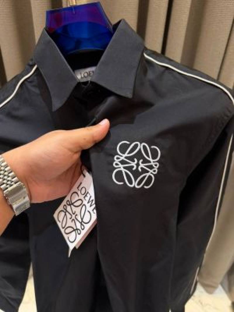 Loewe Chest Logo Full Sleeves Shirt Black