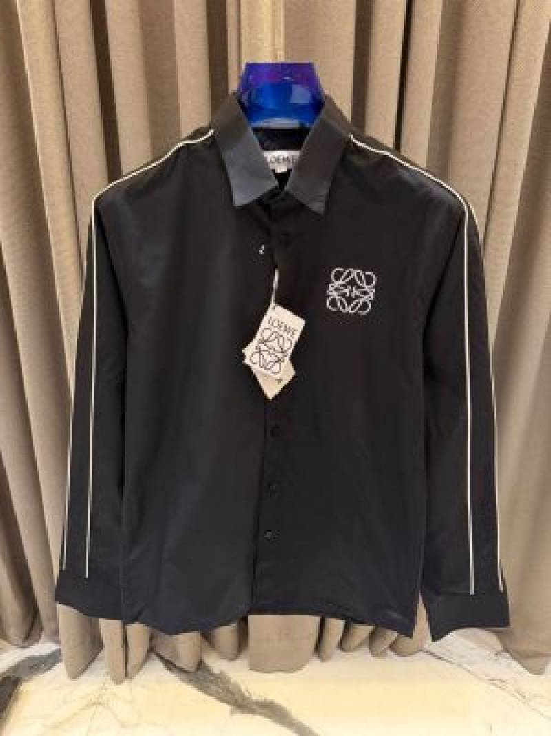 Loewe Chest Logo Full Sleeves Shirt Black