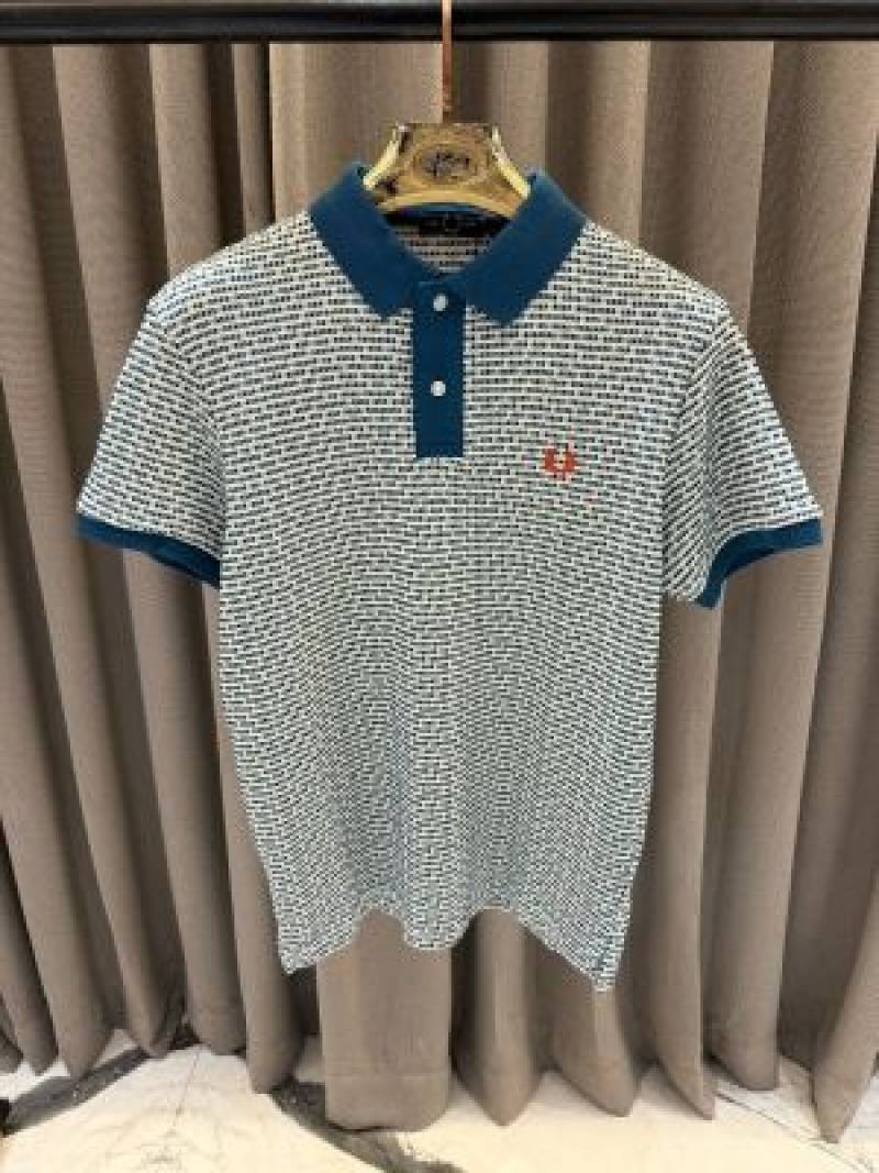 Fred Perry Chest Logo Polo T-shirt Sky Green