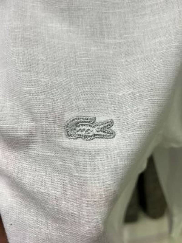 Lacoste IMPORTED STORE ARTICLE linen fabric SHIRT
