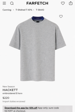 Hackett_impoted Oversized Tshirt Grey