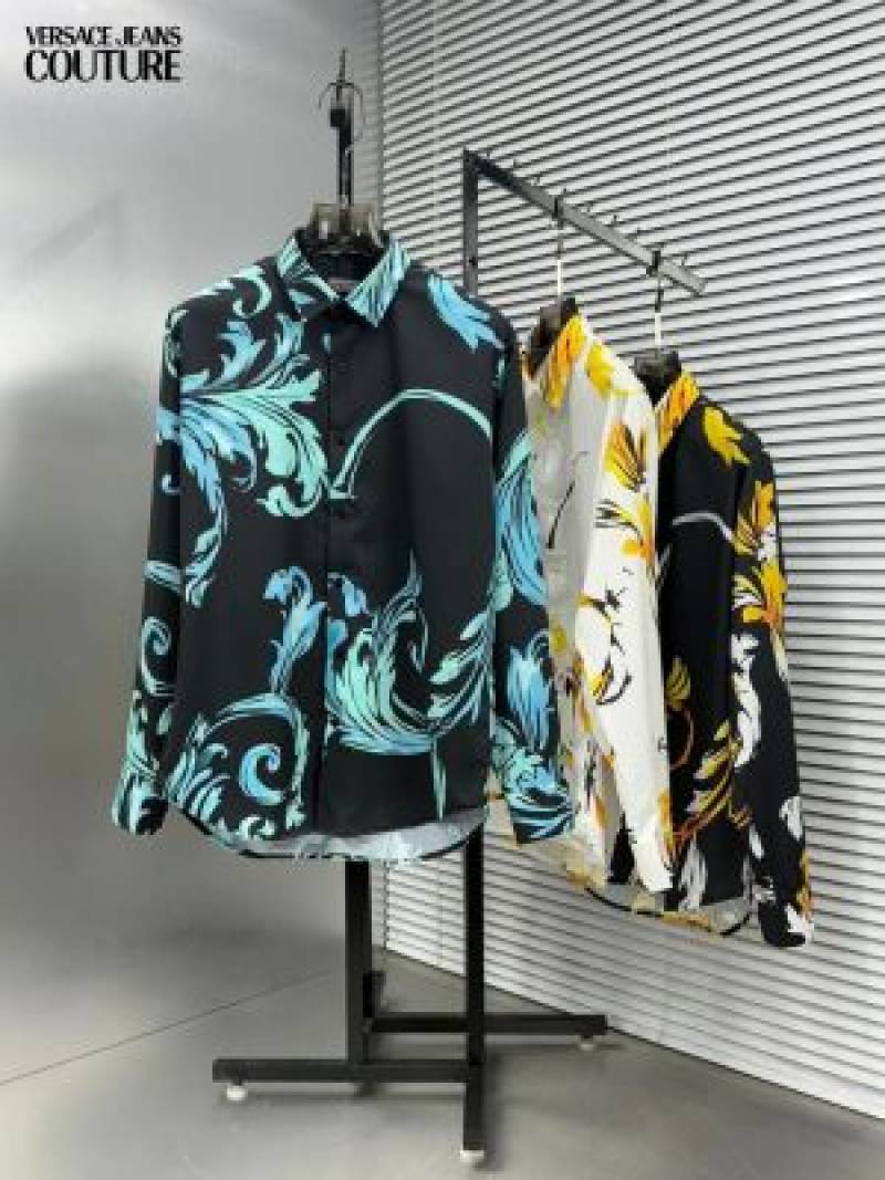 Versace culture imported Blue Black primium shirt