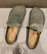 Birkenstock Naples Wrapped Suede olive
