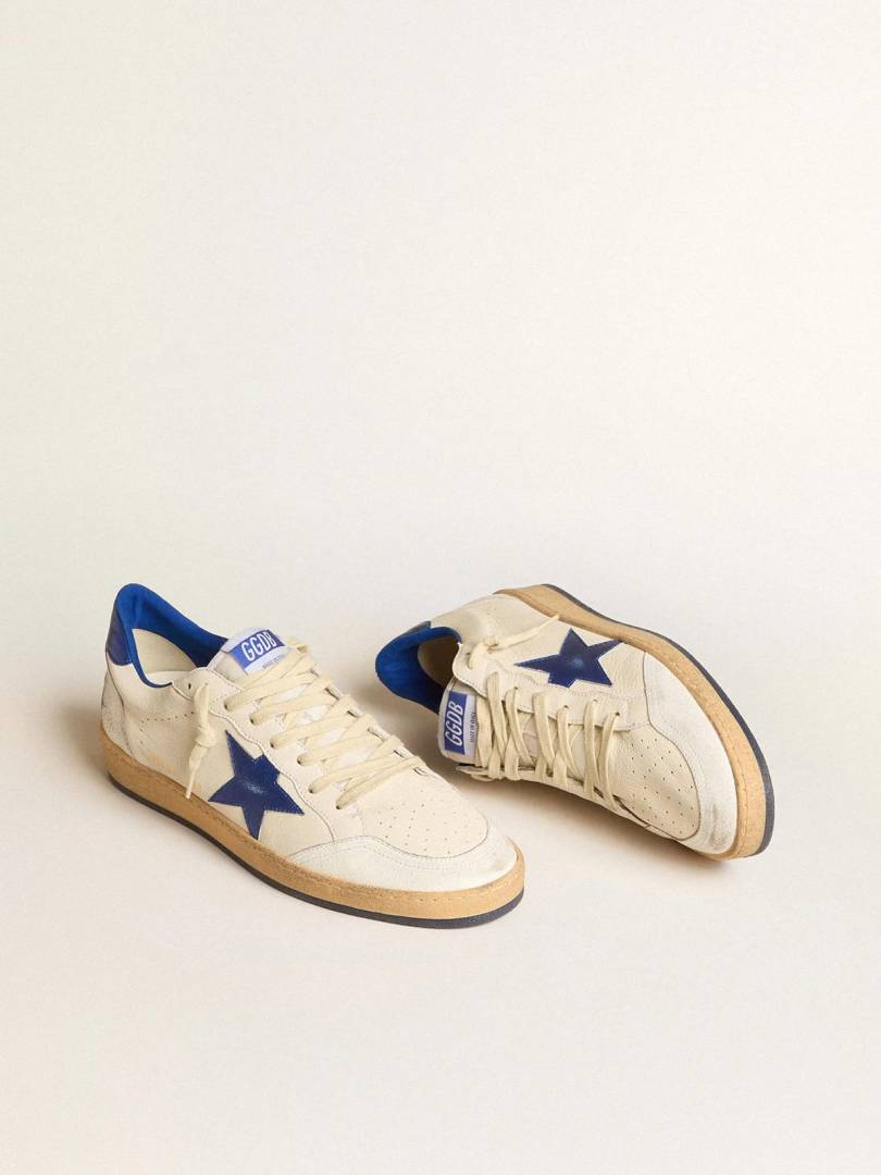 Golden Goose Ball Star Low White Blue PLAIN BOXsale