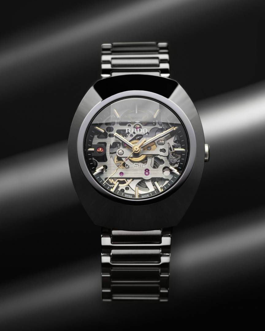Rado black Diastar skeleton Automatic