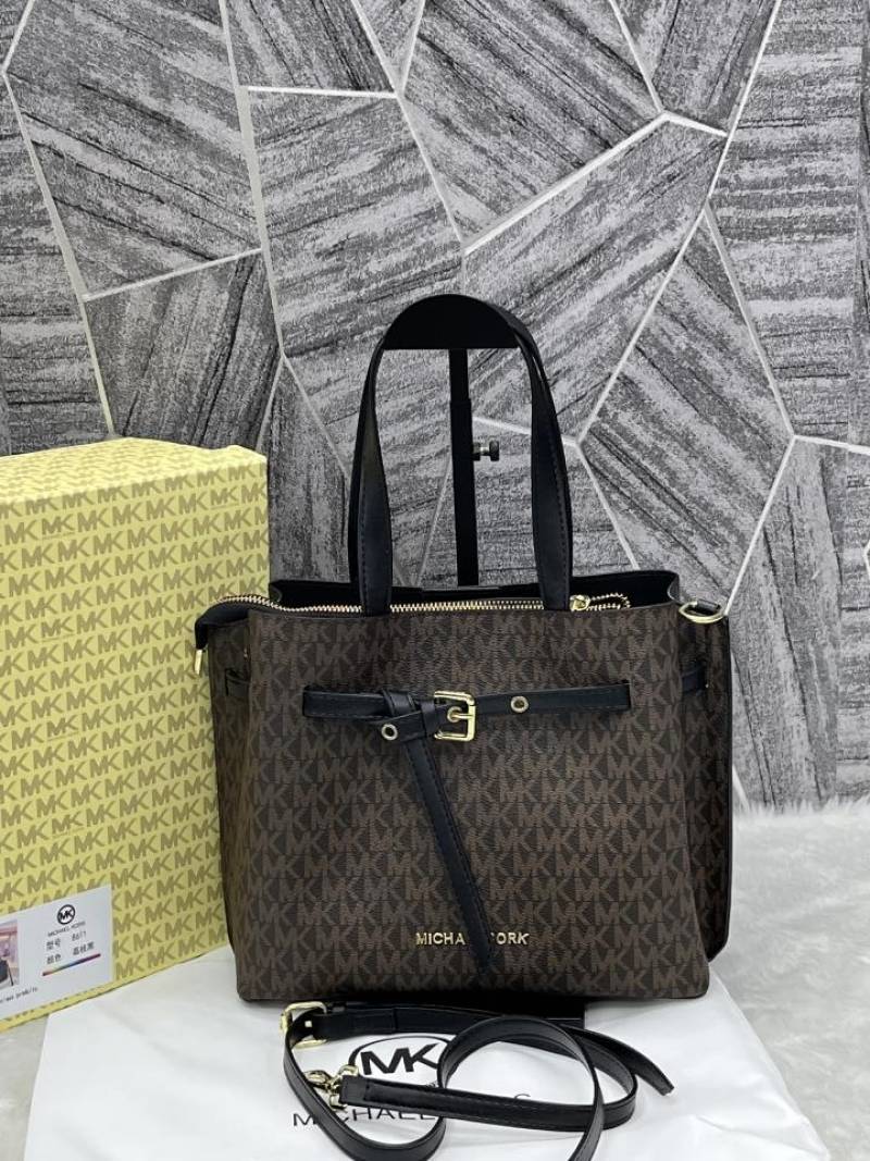 Michael Kors_Emilia_Coffee_Black_Handbag_Medium_With_OriginalBox_Premium