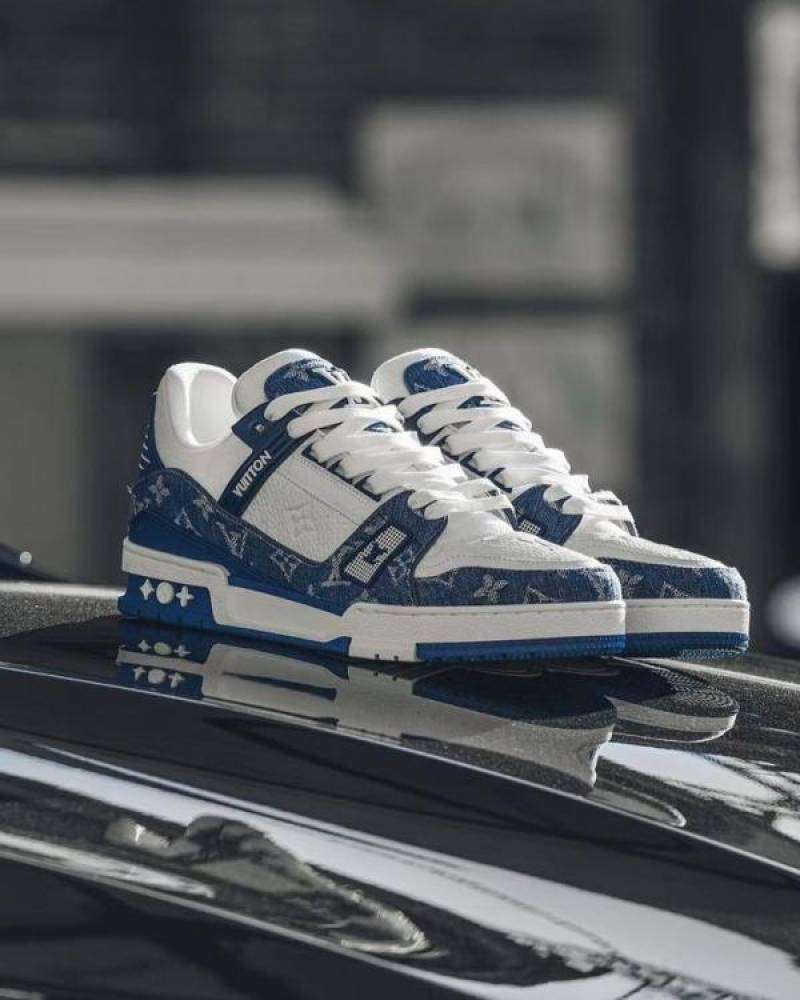 Louiiss Vuittonn Lvv Trainer Denim Blue With All Accessoriess sale