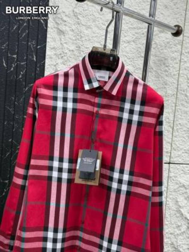 Burbery Box Pack Full Sleeves Checks Shirt Red