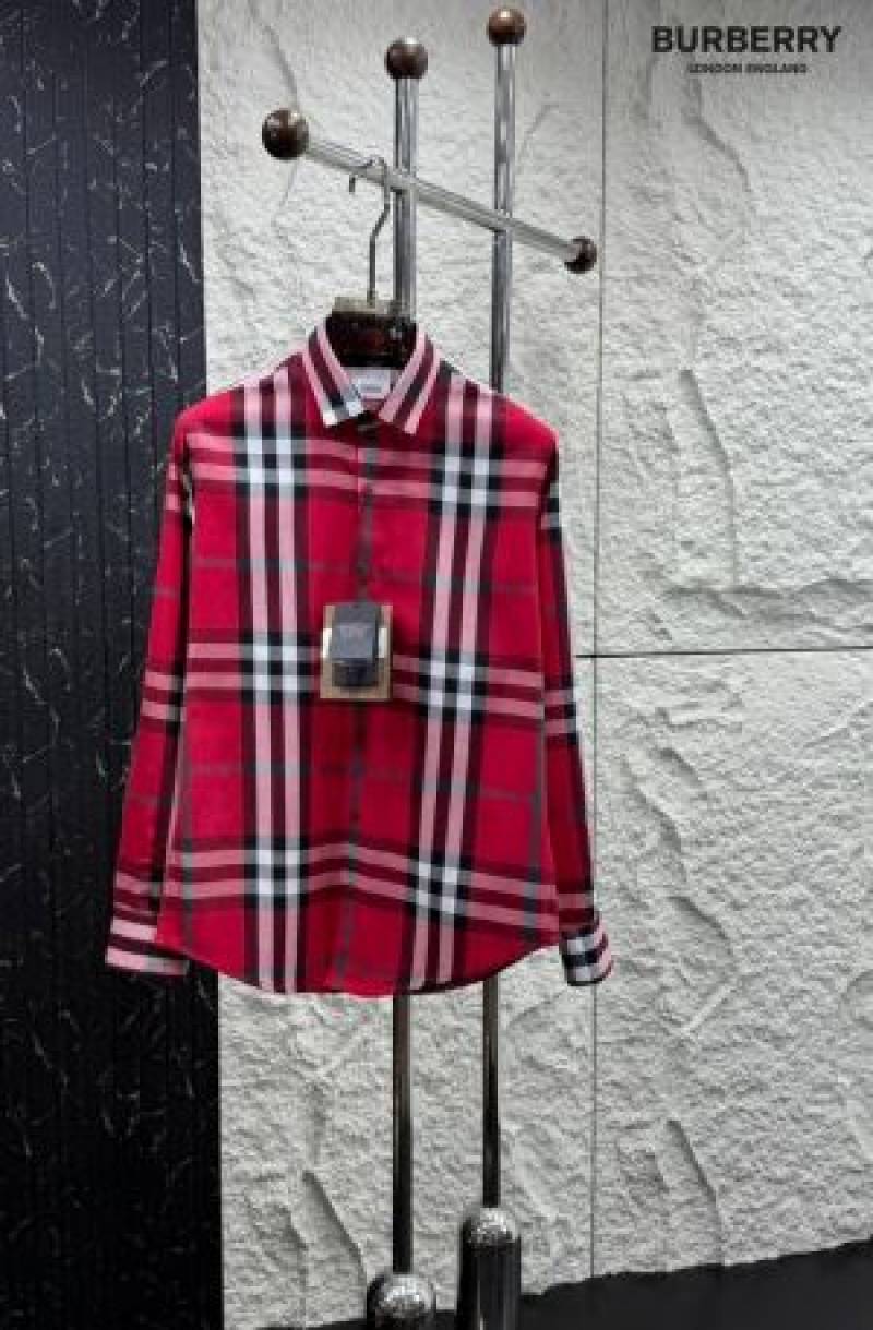 Burbery Box Pack Full Sleeves Checks Shirt Red