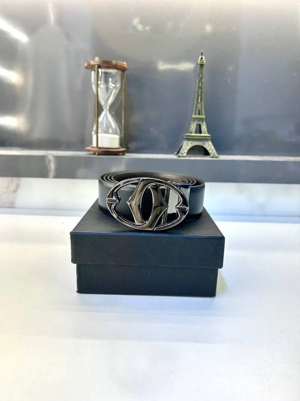 Cartier Black Glossy Belt Fa 420