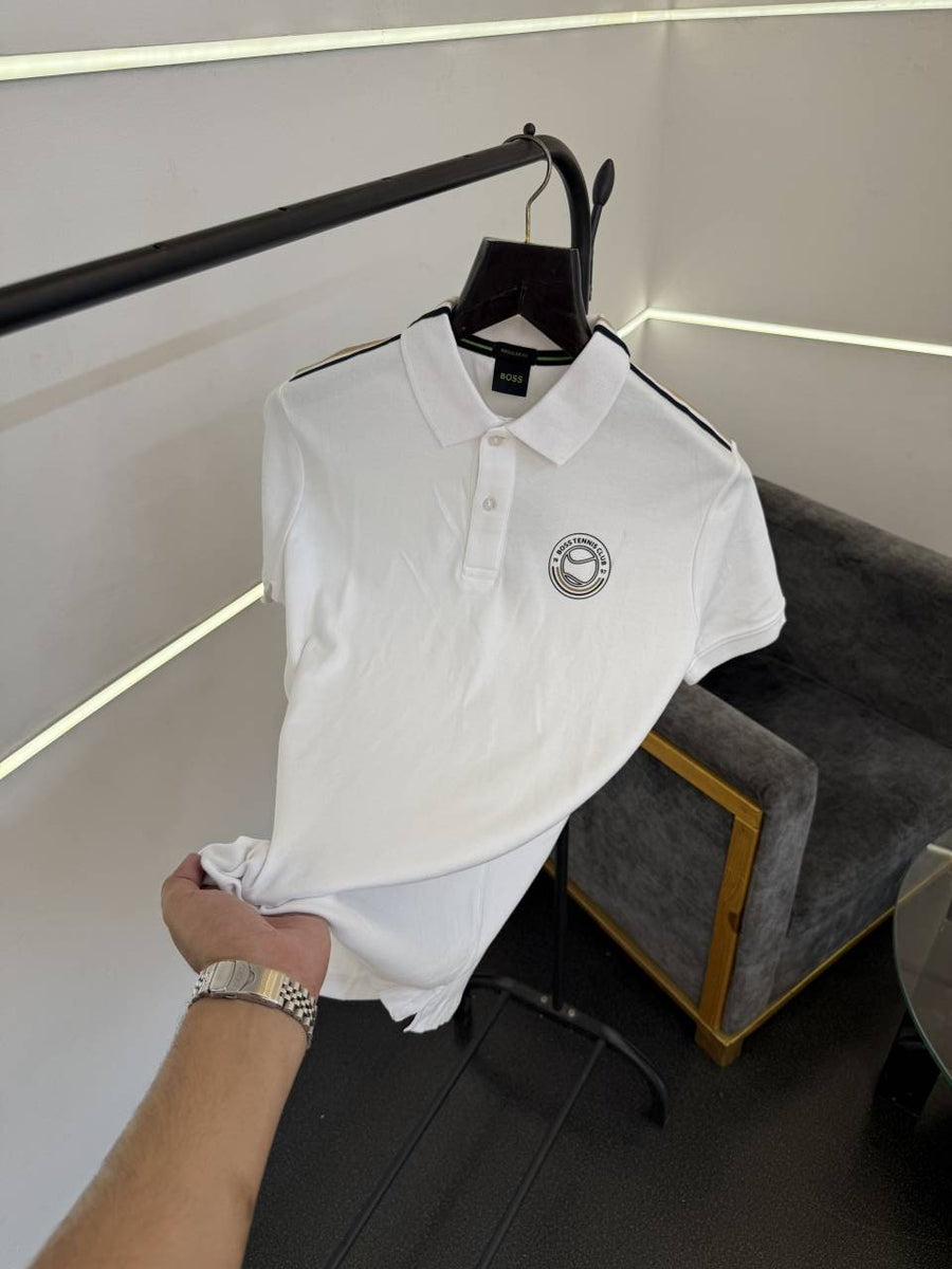 Hugo bos imported quality polo tshirt white