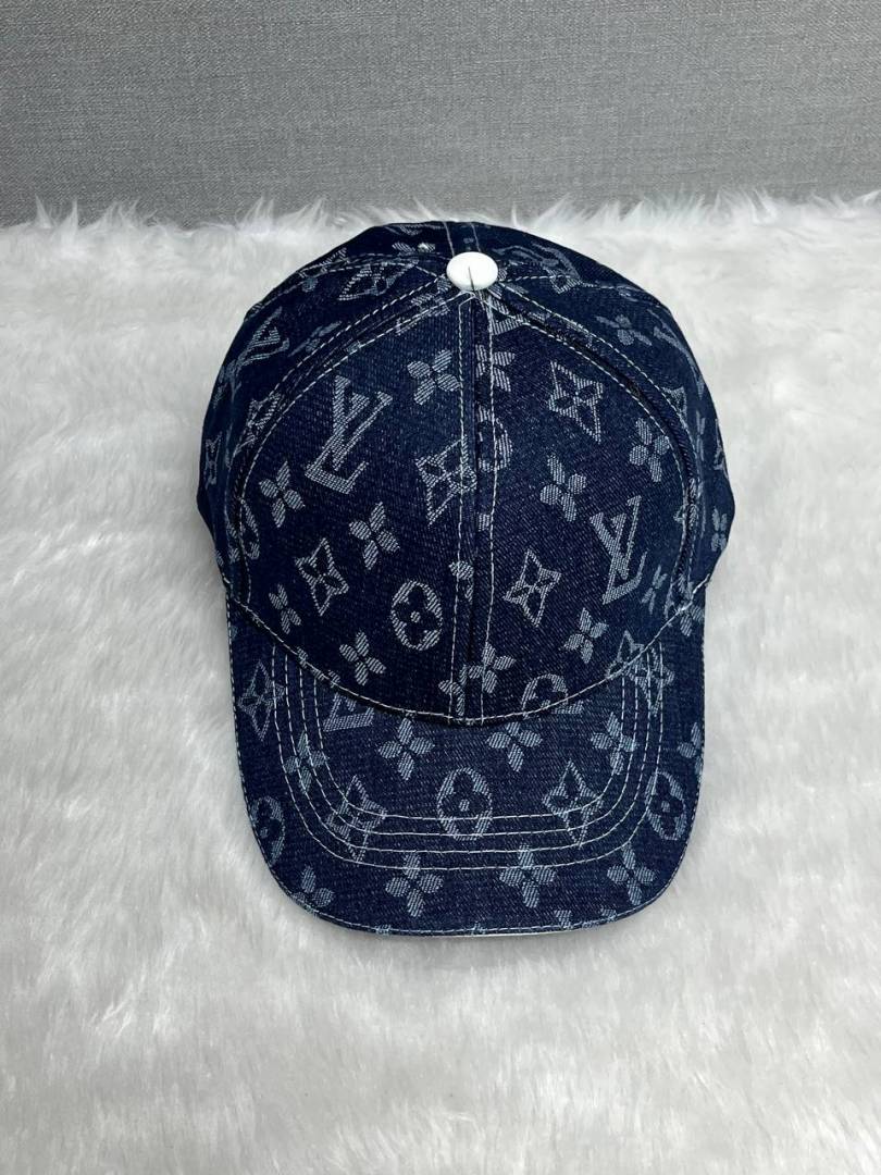 Louis Vuitton_Monogram_Denim_Navy_Blue_Premium_Unisex_Cap_With_Safety_Box