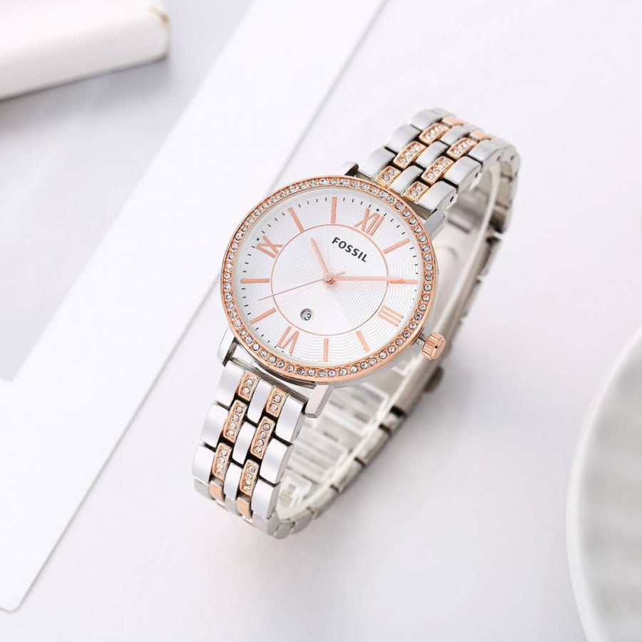 Fossil Jacqueline 2Ton-Silver-White