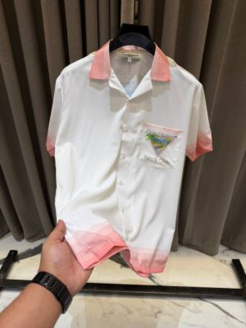 Casablanca Japanese Lycra Half Sleeves Shirt Pink