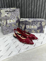 Dior_jadiyor_slingback_Flats_flower_Mesh_For_Women_With_Original_Box_And_Carry_Bag