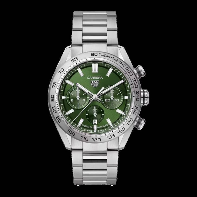 Tag Heuer Carrera Sport Chronograph 44mm silver green