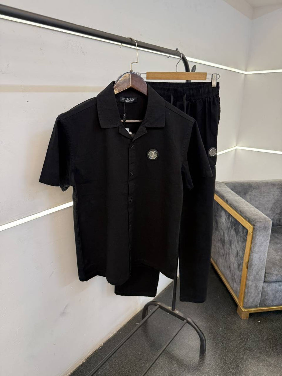 Balmain imported cord set with steel logo black