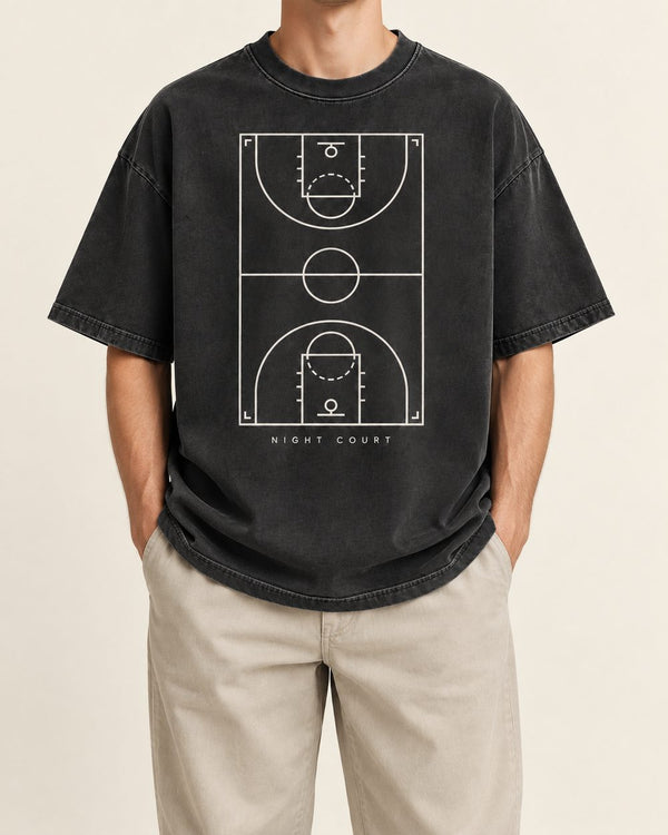 Night Court Oversized Graphic Tee