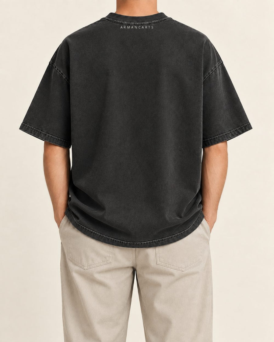 Night Court Oversized Graphic Tee model back