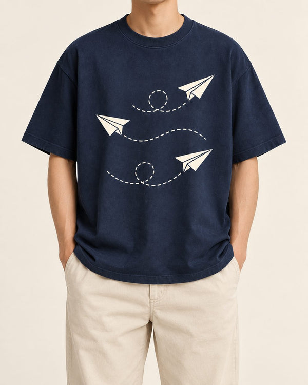 Paper Planes Oversized Graphic Tee