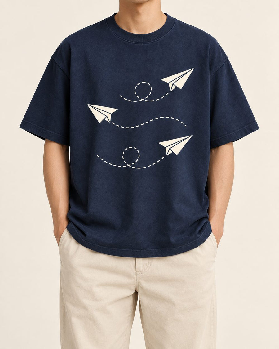 Paper Planes Oversized Graphic Tee model