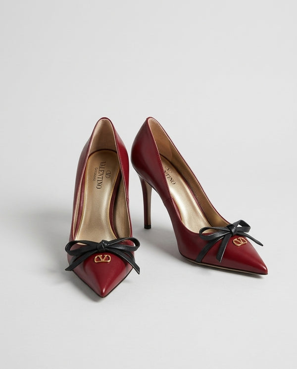 Valentino_Pump_Heel_Elegant_Womens_Wine_Patent_Leather_With_Black_Knot_With_OG_Box_&_Carry_Bag_933-V9_Wine