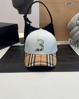 Burberry_Equestrian_Knight_Half_B_White_Premium_Unisex_Cap_With_Safety_Box