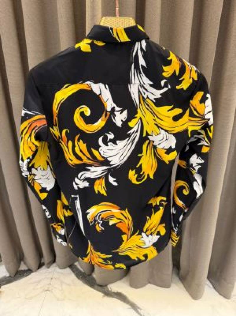 Versace Couture Full Design Shirt Black Gold