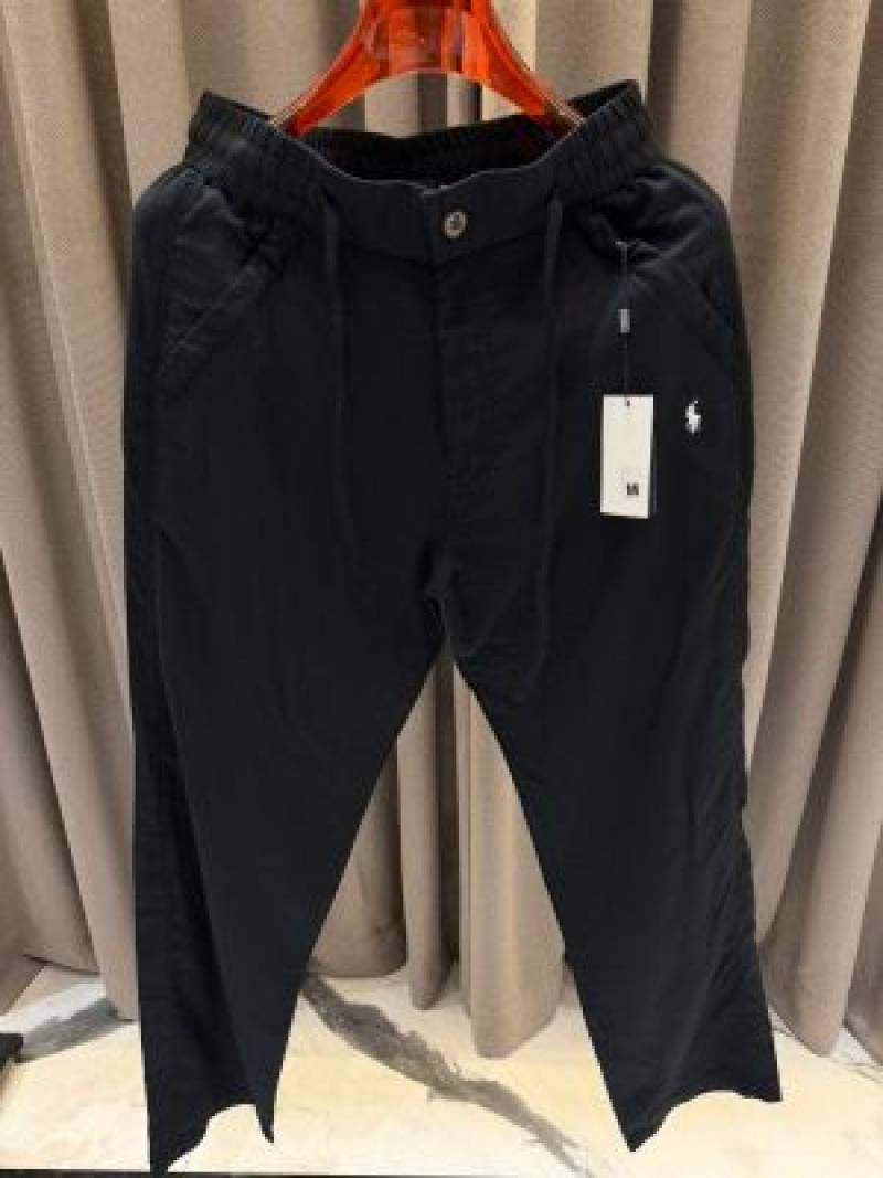 _lauren signature linen pants black
