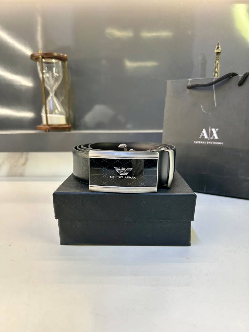 Armani Exchange Auto Lock Black Belt Fa 735