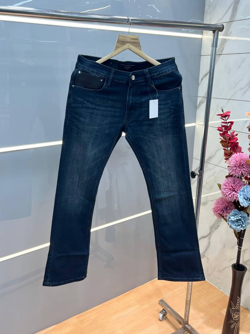 Amir Green Shade Boot Cut Premium Imported Stretchable Lycra Fabric Denim with Metal Logo 3771