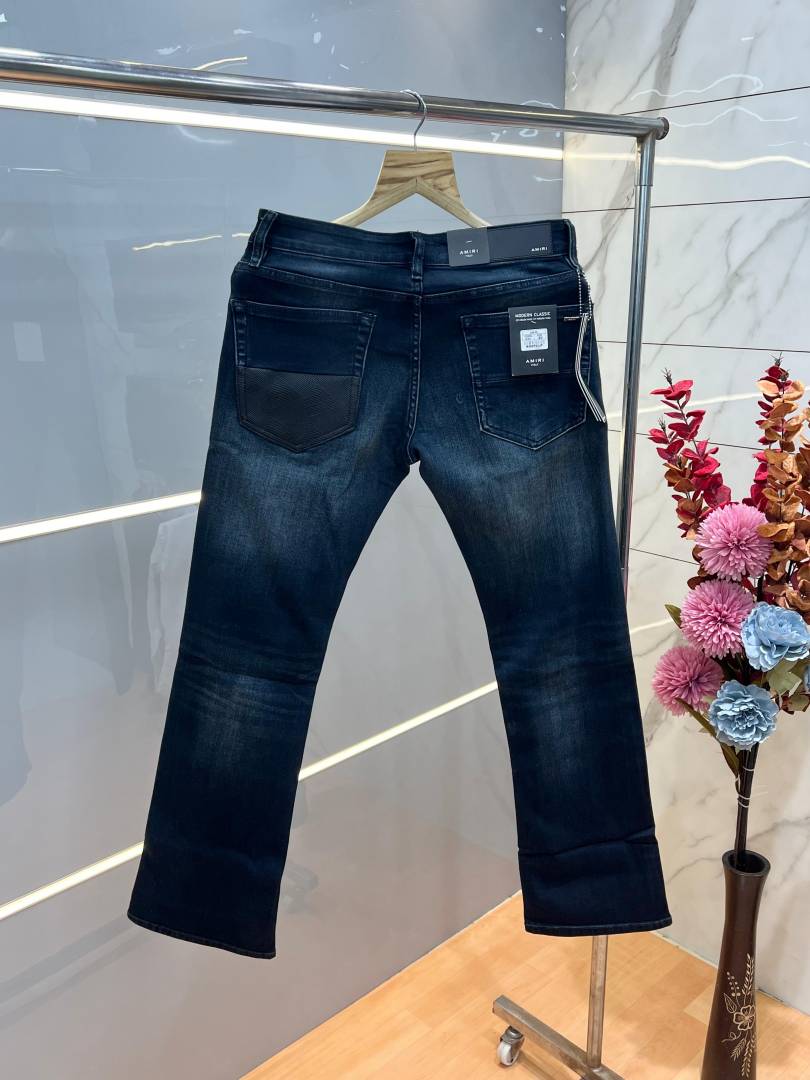 Amir Green Shade Boot Cut Premium Imported Stretchable Lycra Fabric Denim with Metal Logo 3771