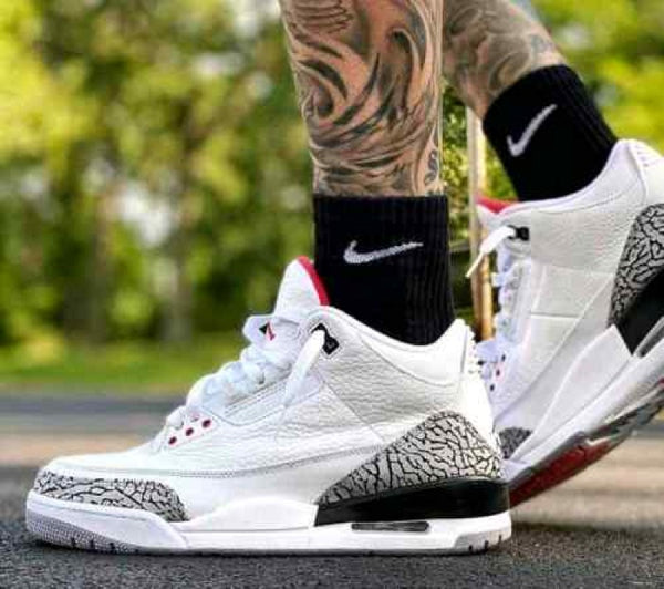 Nike AIR JORDAN 3 THROW LINE WHITE CEMENT