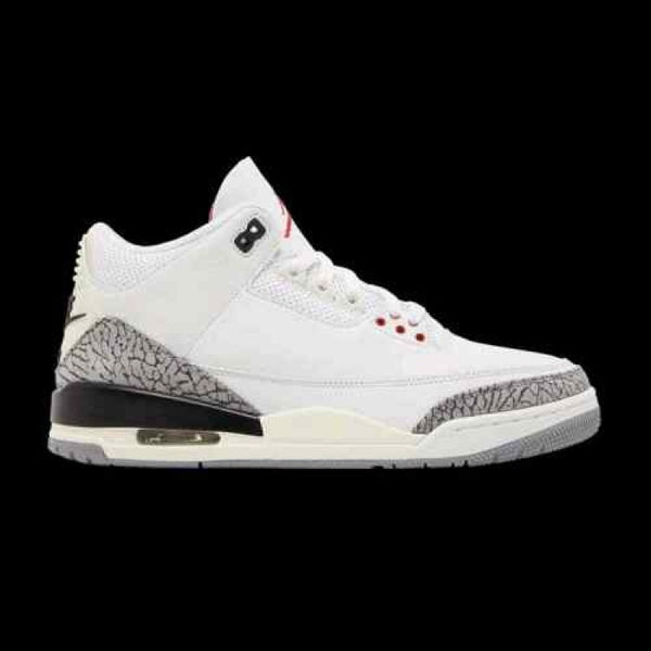 Nike AIR JORDAN 3 THROW LINE WHITE CEMENT