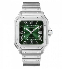 Cartier Santos Automatic silver green