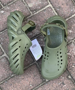 Crocs Echo Aloe Green Back Strap Clogs