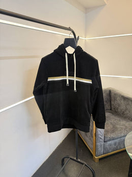 Hugo bos black imported hoodie with embroidery logo and two side pocket