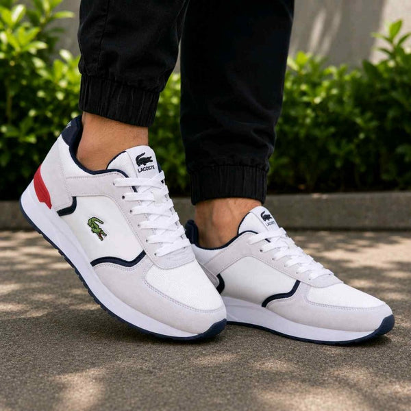 Lacoste Partner Piste White Navy Blue and Red 6110