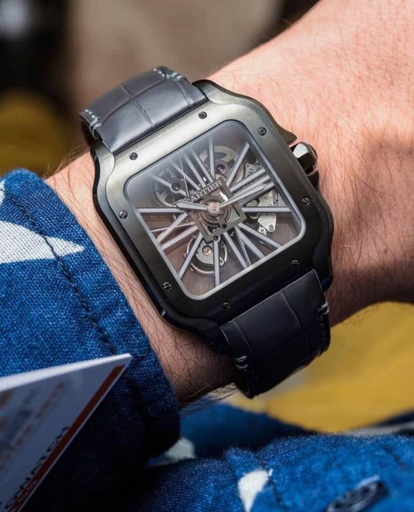 Cartier Santos Skeleton Battery